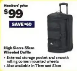 RAA High Sierra 55cm Wheeled Duffle offer