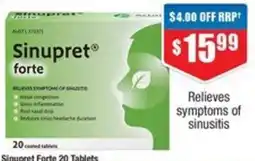 Chemist Warehouse Sinupret forte offer