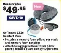 RAA Go Travel ZZZs Comfort Pack offer