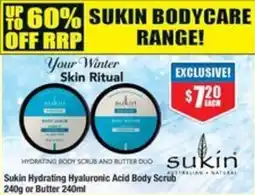 Chemist Warehouse Sukin Hydrating Hyaluronic Acid Body Scrub offer