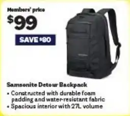 RAA Samsonite Detour Backpack offer
