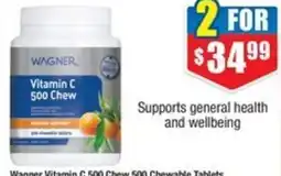 Chemist Warehouse Wagner Vitamin C 500 Chew offer