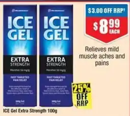 Chemist Warehouse ICE Gel Extra Strength offer
