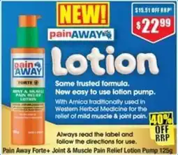 Chemist Warehouse Pain Away Forte Joint & Muscle Pain Relief Lotion offer