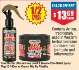 Chemist Warehouse Pain Blaster Ultra Armour Joint & Muscle Pain Relief Spray or Cream offer