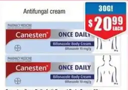 Chemist Warehouse Canesten Bilonazole Body Cream offer