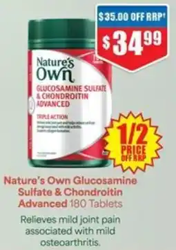 Chemist Warehouse Nature's Own Glucosamine Sulfate & Chondroitin Advanced offer