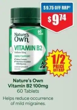 Chemist Warehouse Nature's Own Vitamin B2 100mg offer