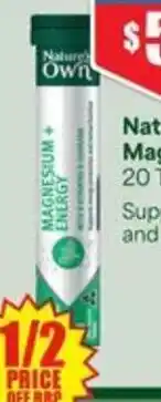 Chemist Warehouse Nature's Own Effervescent Magnesium + Energy Tabs offer