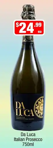 Liquor Stax Da Luca Italian Prosecco offer