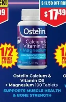 Chemist Warehouse Ostelin Calcium & Vitamin D3 + Magnesium offer