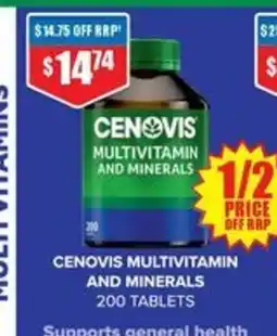 Chemist Warehouse Cenovis Multivitamin and Minerals offer
