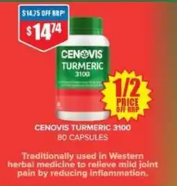 Chemist Warehouse Cenovis Turmeric 3100 offer