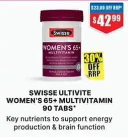 Chemist Warehouse Swisse Ultivite Women's 65+ Multivitamin offer