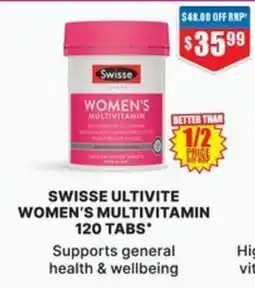 Chemist Warehouse Swisse Ultivite Women's Multivitamin offer
