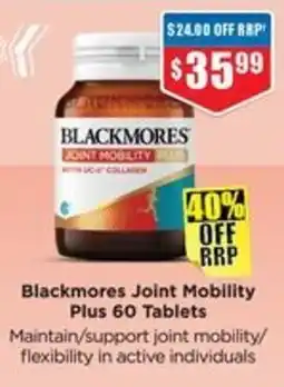 Chemist Warehouse Blackmores Joint Mobility Plus offer