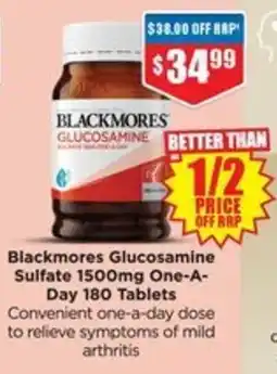 Chemist Warehouse Blackmores Glucosamine Sulfate 1500mg One-A-Day offer