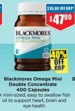 Chemist Warehouse Blackmores Omega Mini Double Concentrate offer