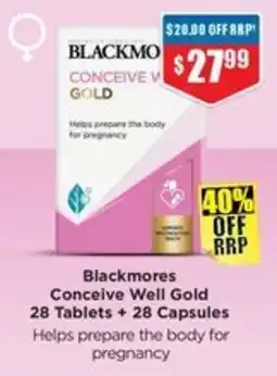 Chemist Warehouse Blackmores Conceive Well Gold offer