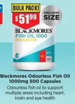 Chemist Warehouse Blackmores Odourless Fish Oil 1000mg offer