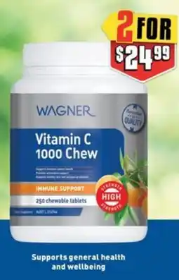Chemist Warehouse Wagner Vitamin C 1000 Chew offer