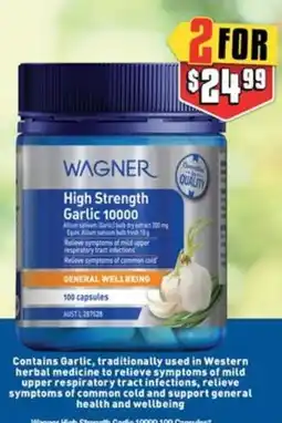 Chemist Warehouse Wagner High Strength Garlic 10000 offer