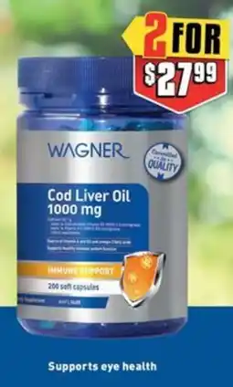 Chemist Warehouse Wagner Cod Liver Oil 1000 mg offer