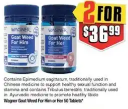 Chemist Warehouse Wagner Goat Weed For Him or Her offer