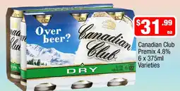 Liquor Stax Canadian Club Premix Varieties offer