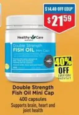 Chemist Warehouse Healthy Care Double Strength Fish Oil Mini Cap offer
