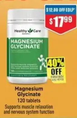 Chemist Warehouse Healthy Care Magnesium Glycinate offer