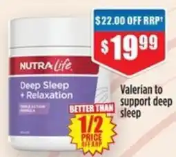 Chemist Warehouse NutraLife Deep Sleep + Relaxation offer