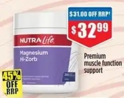 Chemist Warehouse NutraLife Magnesium Hi-Zorb offer