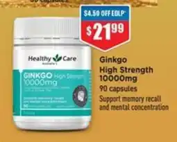 Chemist Warehouse Healthy Care Ginkgo High Strength offer