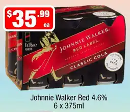 Liquor Stax Johnnie Walker Red Classic Cola offer