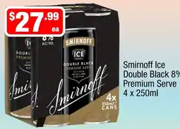 Liquor Stax Smirnoff Ice Double Black Premium Serve offer