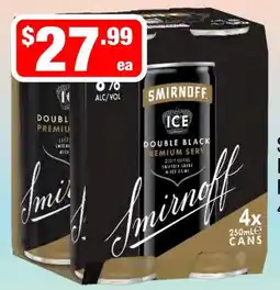 Liquor Stax Smirnoff Ice Double Black Premium Serve offer