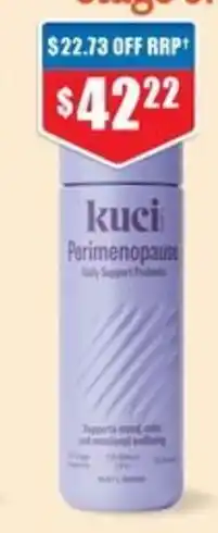 Chemist Warehouse Kuci Perimenopause Daily Support Probiotic offer