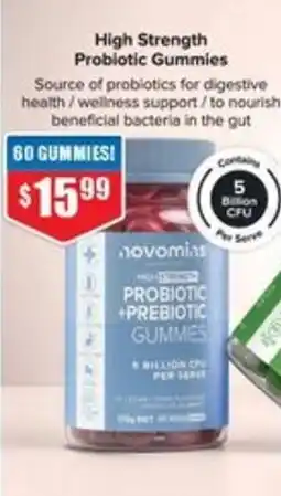 Chemist Warehouse Novomins Probiotic + Prebiotic Gummies offer