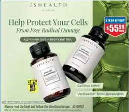 Chemist Warehouse JSHealth NMN 500+ Resveratrol offer