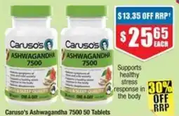 Chemist Warehouse Caruso's Ashwagandha 7500 offer