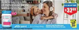 Chemist Warehouse Life-Space Probiotic + Menopause Relief offer
