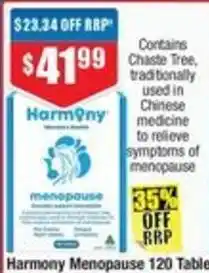 Chemist Warehouse Harmony Menopause offer