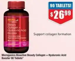 Chemist Warehouse Microgenics Bioactive Beauty Collagen + Hyaluronic Acid Booster offer