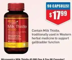 Chemist Warehouse Microgenics Milk Thistle 45000 offer