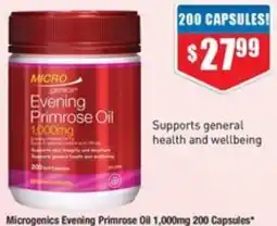 Chemist Warehouse Microgenics Evening Primrose Oil offer