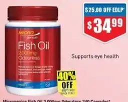 Chemist Warehouse Microgenics Fish Oil Odourless offer