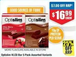 Chemist Warehouse Optislim VLCD Bar 5 Pack Assorted Variants offer