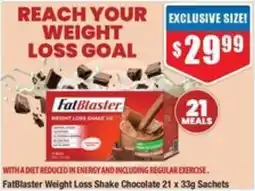 Chemist Warehouse FatBlaster Weight Loss Shake Chocolate offer