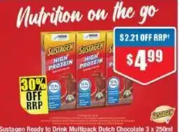 Chemist Warehouse Sustagen Ready to Drink Multipack Dutch Chocolate offer